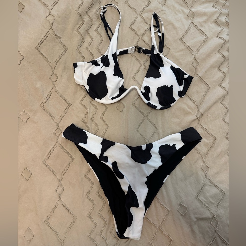 Black & White Cow Print women’s bikini